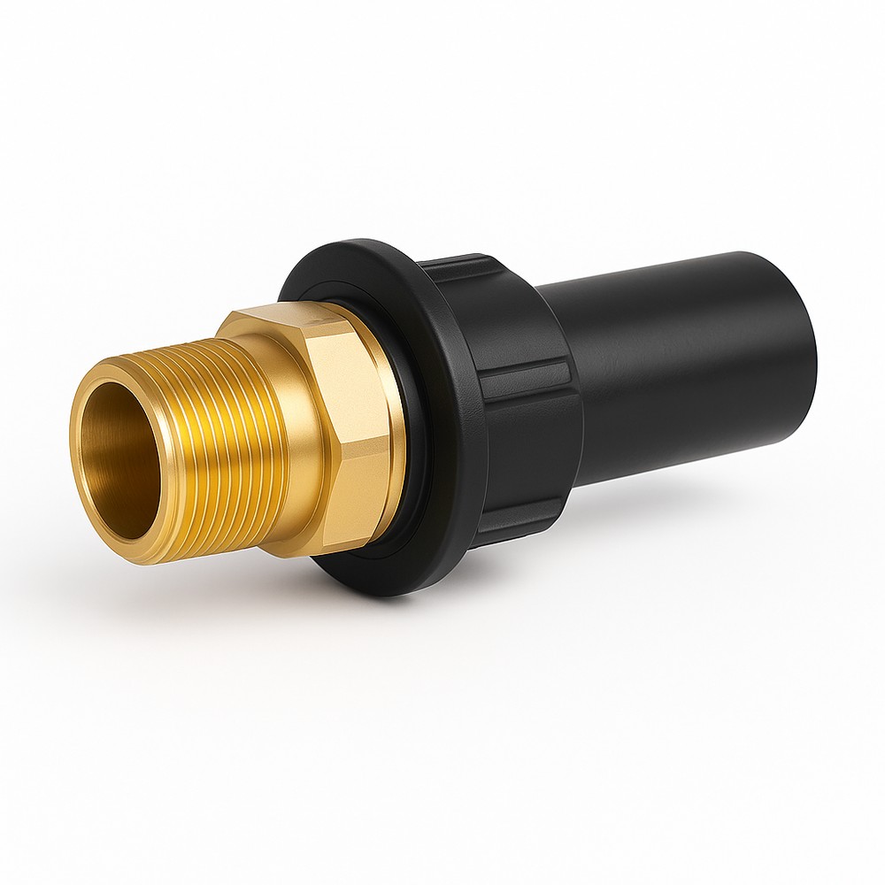 PE 110mm - Brass 4" BSPT Male Transition