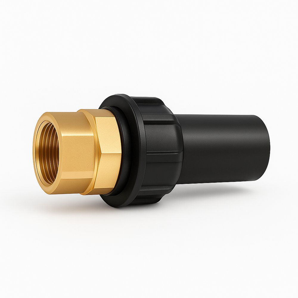 PE 75mm Brass 2 1/2" BSPT Female Transition